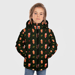 Куртка зимняя для мальчика Christmas cockies pattern, цвет: 3D-черный — фото 2