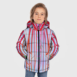 Куртка зимняя для мальчика Розовые прожилки, цвет: 3D-черный — фото 2