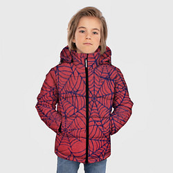 Куртка зимняя для мальчика Паутина красно-синий, цвет: 3D-светло-серый — фото 2