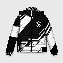 Куртка зимняя для мальчика Bmw sport geometry, цвет: 3D-светло-серый