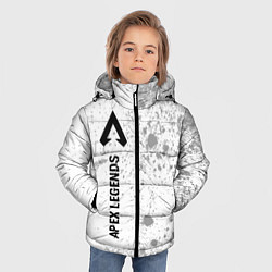 Куртка зимняя для мальчика Apex Legends glitch на светлом фоне: по-вертикали, цвет: 3D-черный — фото 2