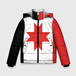 Куртка зимняя для мальчика Флаг Удмуртии, цвет: 3D-черный