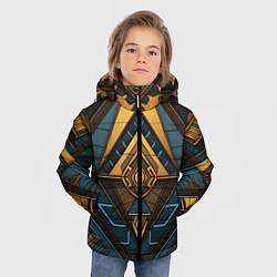 Куртка зимняя для мальчика Узор в египетском стиле, цвет: 3D-светло-серый — фото 2