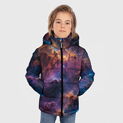 Куртка зимняя для мальчика Космическая туманность, цвет: 3D-светло-серый — фото 2