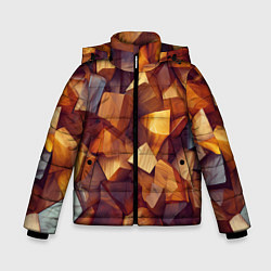 Зимняя куртка для мальчика Паттерн камни и кристаллы