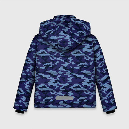 Зимняя куртка для мальчика Камуфляж синий - Андрей / 3D-Красный – фото 2