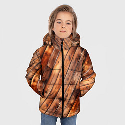 Куртка зимняя для мальчика Деревянная обшивка, цвет: 3D-черный — фото 2