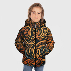 Куртка зимняя для мальчика Узор в викингском стиле, цвет: 3D-черный — фото 2