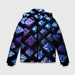 Куртка зимняя для мальчика Цветные объёмные кубики - нейросеть, цвет: 3D-светло-серый