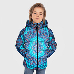 Куртка зимняя для мальчика Геометрический орнамент мандалы, цвет: 3D-черный — фото 2