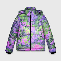 Куртка зимняя для мальчика Разноцветный витраж, цвет: 3D-черный