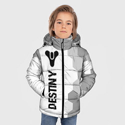 Куртка зимняя для мальчика Destiny glitch на светлом фоне по-вертикали, цвет: 3D-черный — фото 2