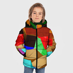 Куртка зимняя для мальчика Пластиковые чешуйки, цвет: 3D-светло-серый — фото 2