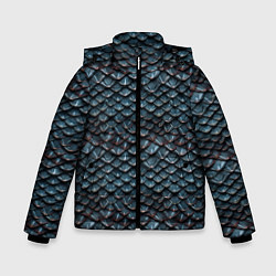 Куртка зимняя для мальчика Dragon scale pattern, цвет: 3D-черный