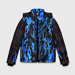 Зимняя куртка для мальчика Демонический доспех синий