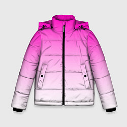 Зимняя куртка для мальчика Розово-белый градиент