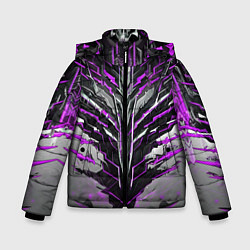 Зимняя куртка для мальчика Киберпанк доспех фиолетовый