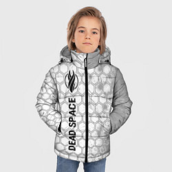 Куртка зимняя для мальчика Dead Space glitch на светлом фоне по-вертикали, цвет: 3D-черный — фото 2