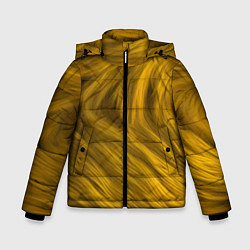Куртка зимняя для мальчика Текстура желтой шерсти, цвет: 3D-черный