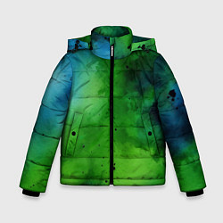 Куртка зимняя для мальчика Акварелика, цвет: 3D-черный