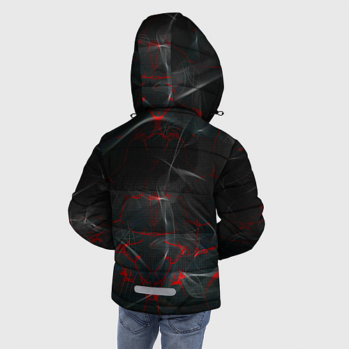 Зимняя куртка для мальчика Иллюстрация с дымом / 3D-Светло-серый – фото 4