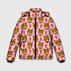 Куртка зимняя для мальчика Каракули тигра, цвет: 3D-красный