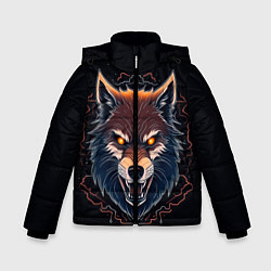 Куртка зимняя для мальчика Серый хищник, цвет: 3D-черный