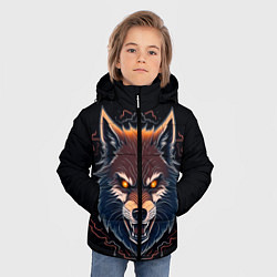 Куртка зимняя для мальчика Серый хищник, цвет: 3D-черный — фото 2