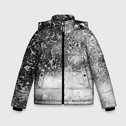 Зимняя куртка для мальчика Серый лёд и снежинки