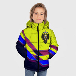 Куртка зимняя для мальчика Российская империя герб, цвет: 3D-черный — фото 2