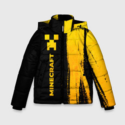 Куртка зимняя для мальчика Minecraft - gold gradient по-вертикали, цвет: 3D-черный
