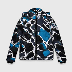 Зимняя куртка для мальчика Кляксы чёрные и синие