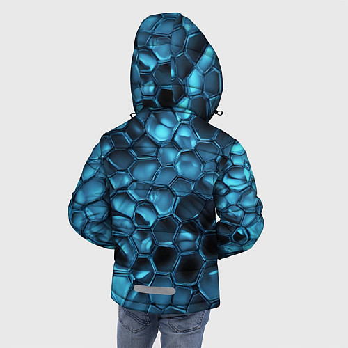 Зимняя куртка для мальчика Синее стекло / 3D-Светло-серый – фото 4