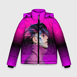 Куртка зимняя для мальчика Lil Peep фиолетовый лук, цвет: 3D-красный
