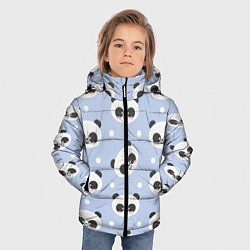Куртка зимняя для мальчика Милая мультяшная панда, цвет: 3D-светло-серый — фото 2