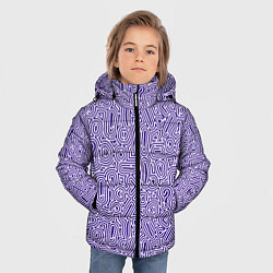 Куртка зимняя для мальчика Лабиринт из знаков препинания, цвет: 3D-черный — фото 2