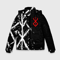 Куртка зимняя для мальчика Знак жертвы из аниме берсерк, цвет: 3D-черный