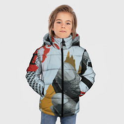 Куртка зимняя для мальчика Бунтарский хаос, цвет: 3D-черный — фото 2