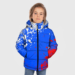 Куртка зимняя для мальчика Флаг России - брызги, цвет: 3D-светло-серый — фото 2