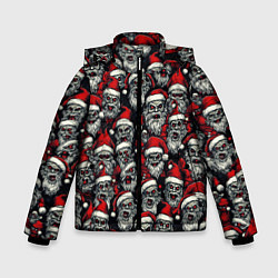 Куртка зимняя для мальчика Плохой Санта Клаус, цвет: 3D-черный