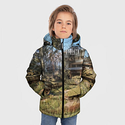 Куртка зимняя для мальчика STALKER танки, цвет: 3D-черный — фото 2
