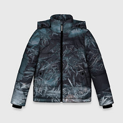 Куртка зимняя для мальчика Зимний шарм снежинок, цвет: 3D-черный