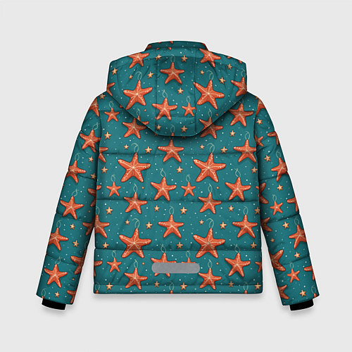 Зимняя куртка для мальчика Морские звезды тоже хотят на ёлку / 3D-Красный – фото 2