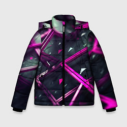 Зимняя куртка для мальчика Фиолетовая абстрактная конструкция