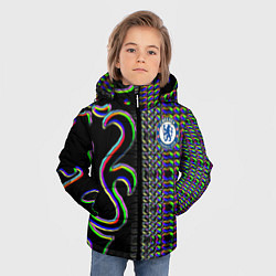 Куртка зимняя для мальчика Chelsea fc glitch, цвет: 3D-светло-серый — фото 2