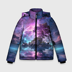 Куртка зимняя для мальчика Волшебный остров, цвет: 3D-черный