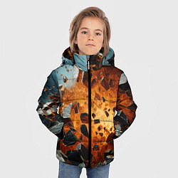 Куртка зимняя для мальчика Большой взрыв камней, цвет: 3D-красный — фото 2