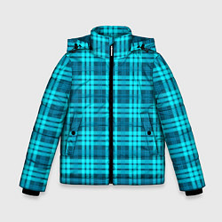 Зимняя куртка для мальчика Шотландский неоновый голубой