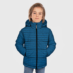 Куртка зимняя для мальчика Тёмно-синий узоры, цвет: 3D-черный — фото 2