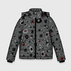 Зимняя куртка для мальчика Серый цвет: глазики-косоглазики